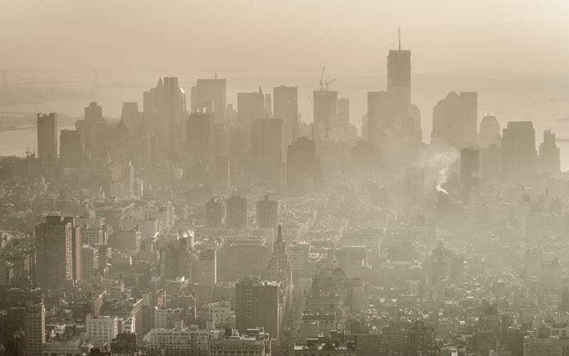Air pollution over New York city