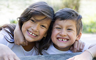 boy and girl smiling